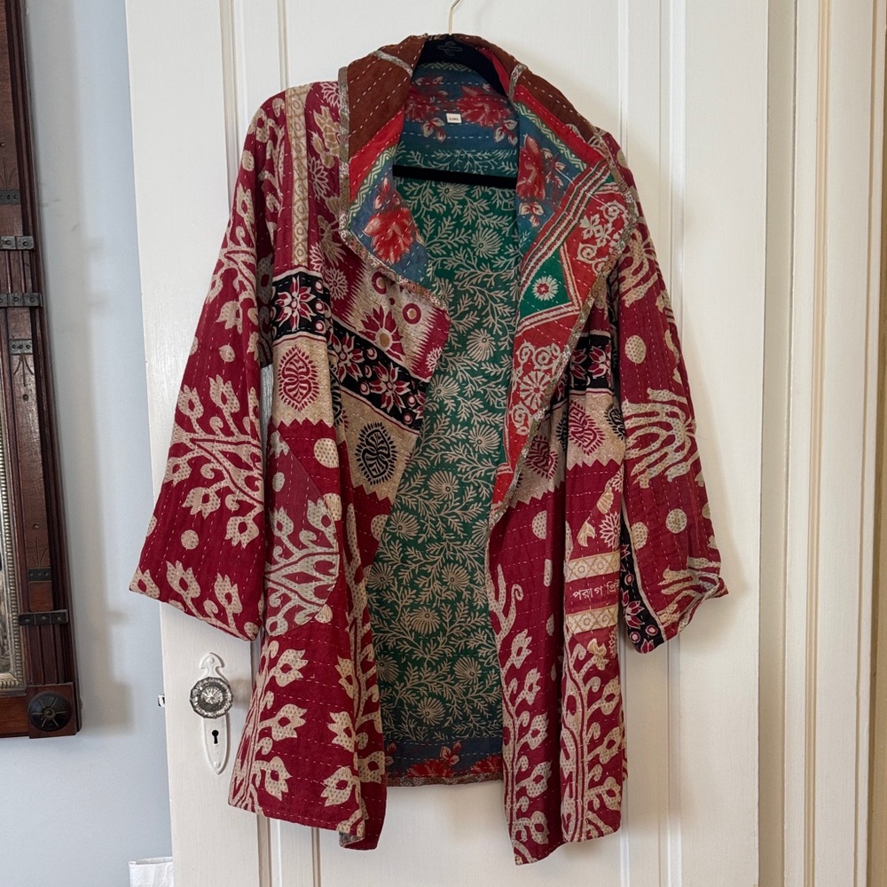 Hand Crafted Multicolor Patchwork Jacket - image 1